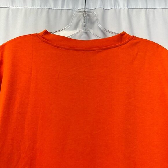 Gobble Till You Wobble Womens Graphic T-Shirt Orange Short Sleeve Crew Neck XL - Picture 2 of 10